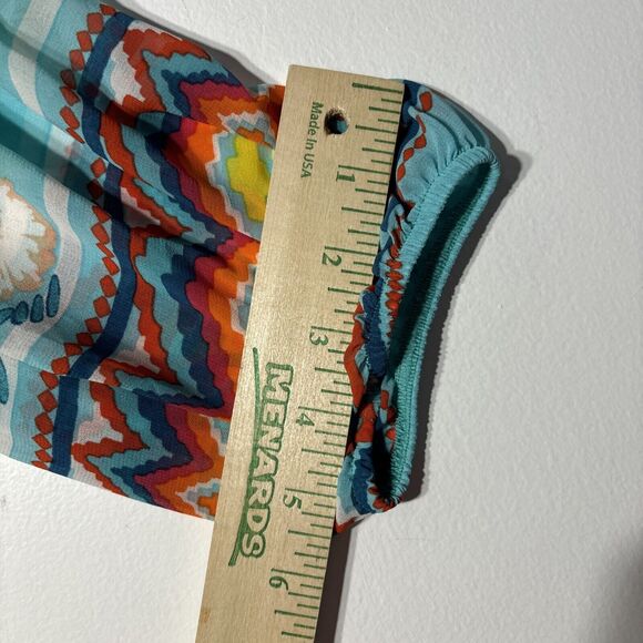 Anthropologie Fig and Flower Semi Sheer Floral Aztec Lace Blouse 1X Blouse/top - Picture 7 of 13